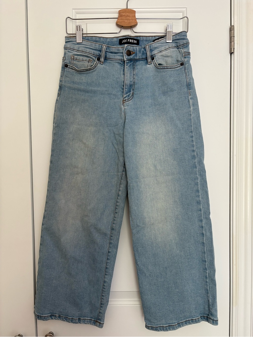 Joe Fresh Light Blue Cropped Wide-Leg Jeans
